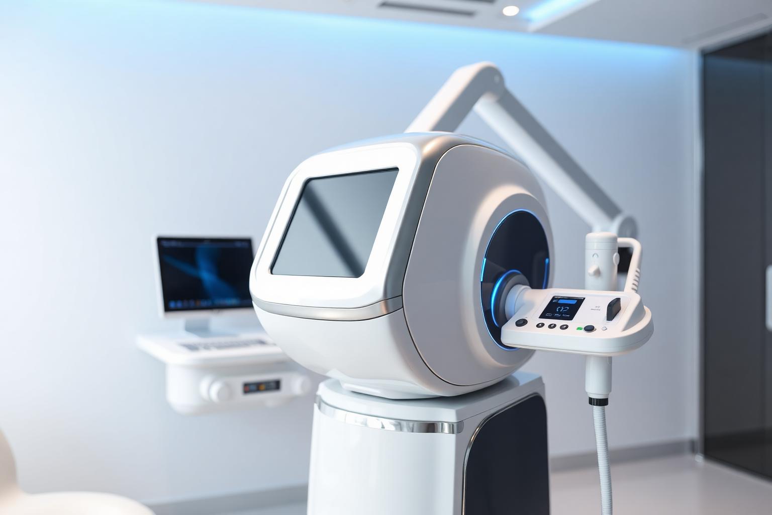 Equipamento estético premium em clínica moderna